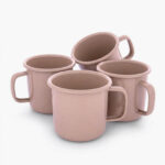 Rolled-Rim Enamel Mug Set